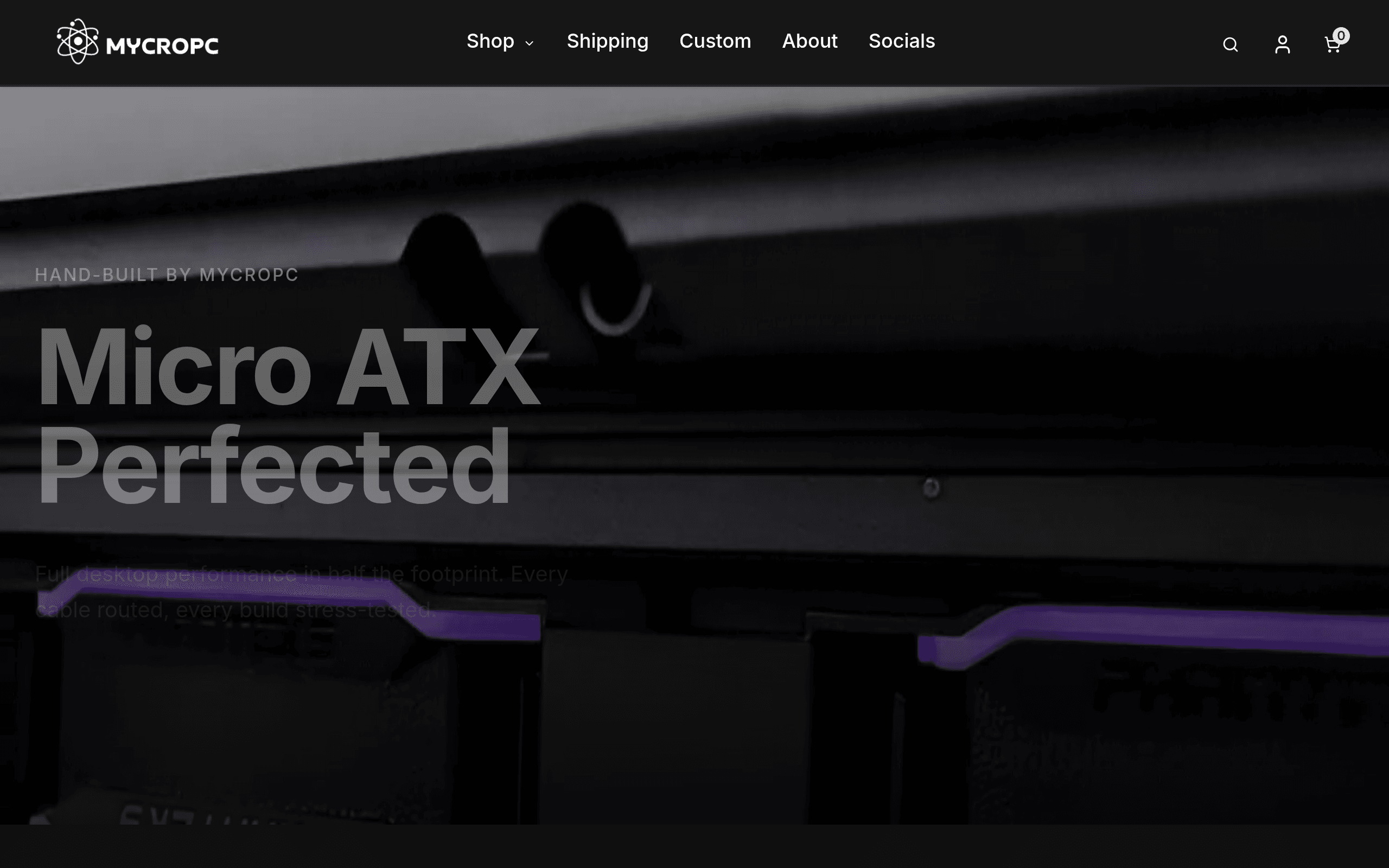 Screenshot of Micro ATX PC Builds E-commerce